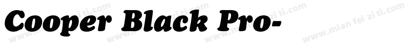 Cooper Black Pro字体转换